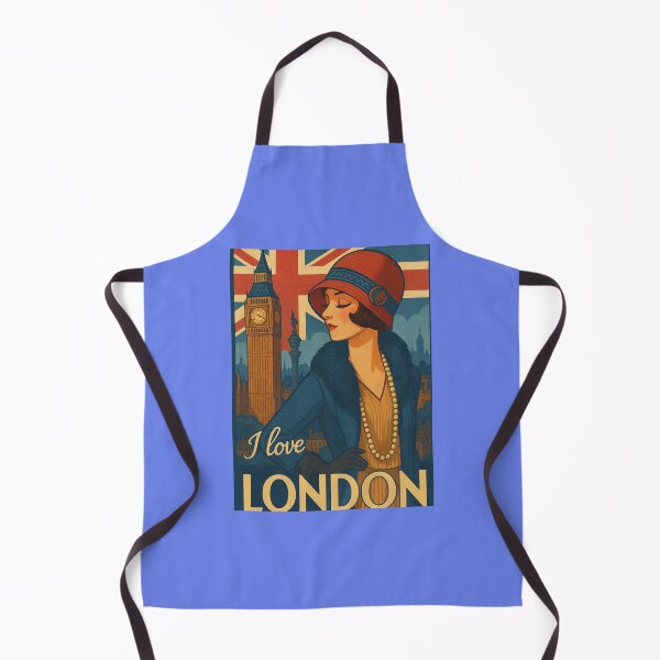 Item preview, Super cool, retro London twenties style poster in front of big ben designed and sold by Grimtruths.
