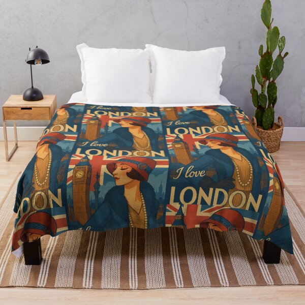 Item preview, Super cool, retro London twenties style poster in front of big ben designed and sold by Grimtruths.
