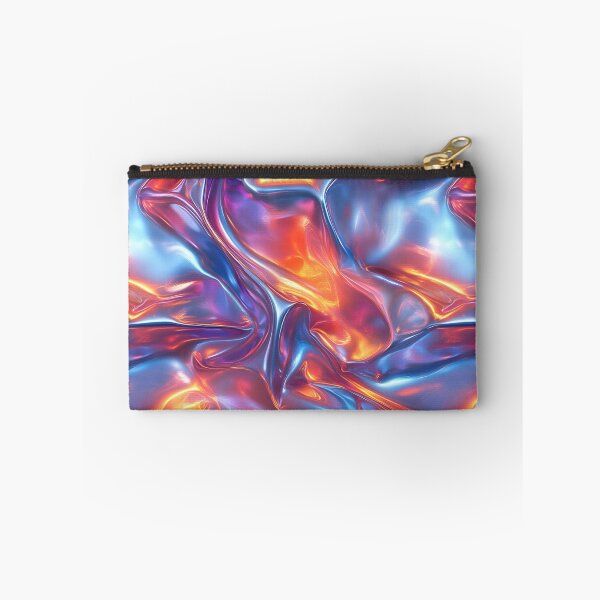 Item preview, Liquid metal texture blue and orange designed and sold by FatBirdie.