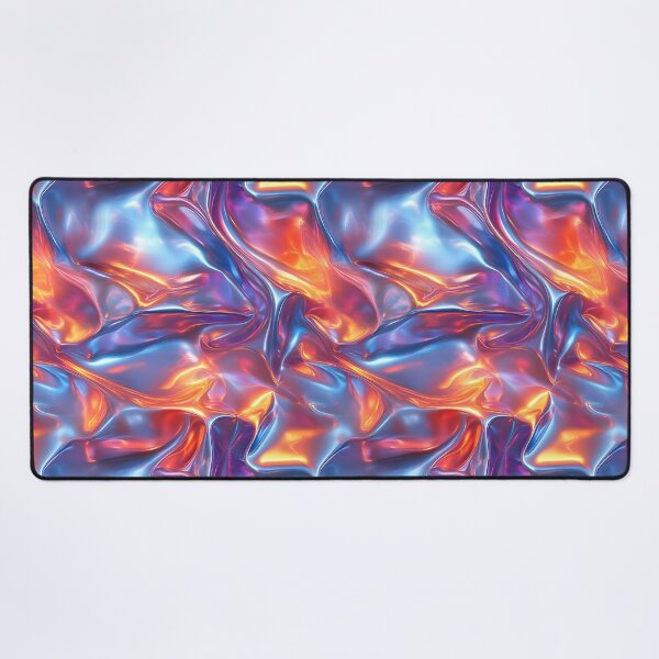 Item preview, Liquid metal texture blue and orange designed and sold by FatBirdie.