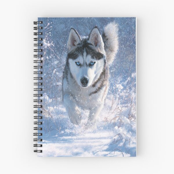 Item preview, A Siberian Husky dashing through fresh snow, Dogs in Motion designed and sold by CDC40.