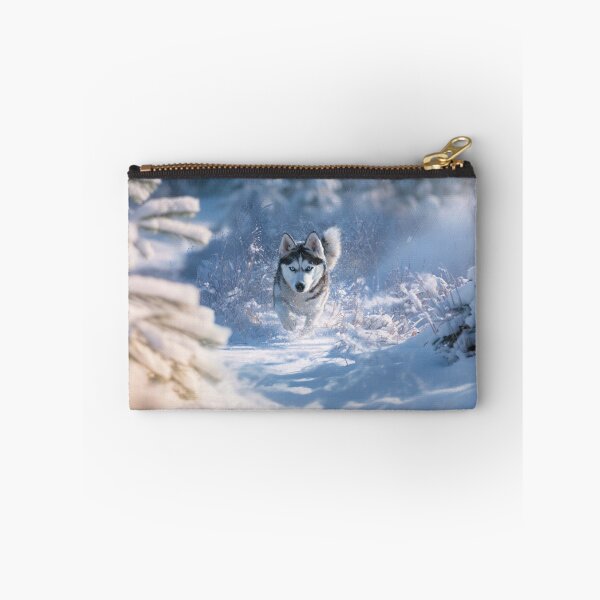 Item preview, A Siberian Husky dashing through fresh snow, Dogs in Motion designed and sold by CDC40.
