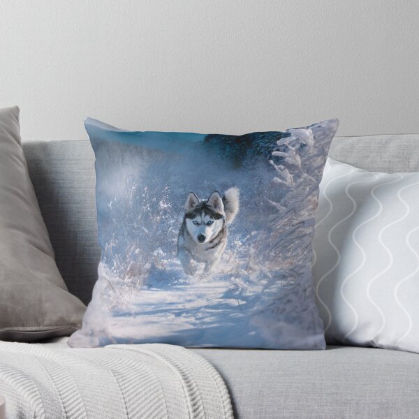 Item preview, A Siberian Husky dashing through fresh snow, Dogs in Motion designed and sold by CDC40.