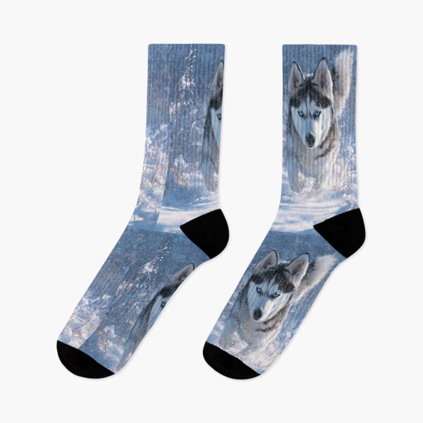 Item preview, A Siberian Husky dashing through fresh snow, Dogs in Motion designed and sold by CDC40.
