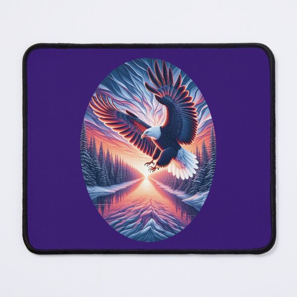 Item preview, Bald Eagle Over Snowy Alaskan Winter Scenery designed and sold by AlchemyColor.