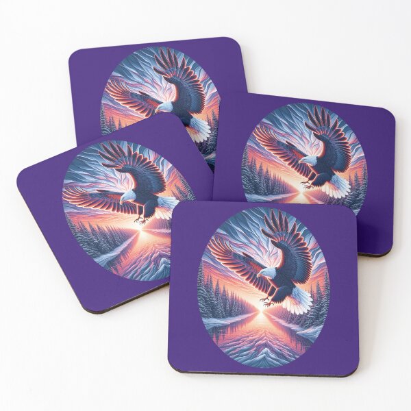 Item preview, Bald Eagle Over Snowy Alaskan Winter Scenery designed and sold by AlchemyColor.