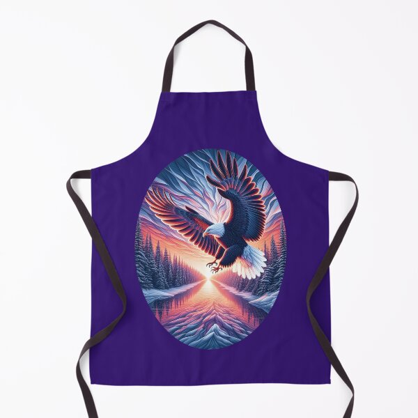 Item preview, Bald Eagle Over Snowy Alaskan Winter Scenery designed and sold by AlchemyColor.
