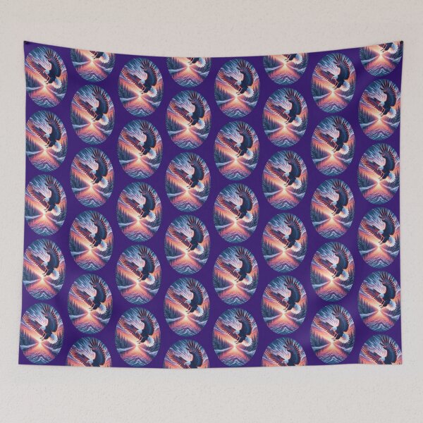 Item preview, Bald Eagle Over Snowy Alaskan Winter Scenery designed and sold by AlchemyColor.