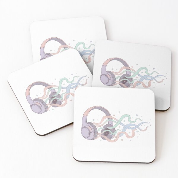 Item preview, Pastel Headphones Music Aesthetic Lofi Vibes Sound Waves Art designed and sold by ArtByYunus.