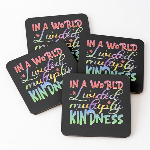 Item preview, Multiply Kindness Positive Message Rainbow Gradient Typography Design designed and sold by Nocturnal-Vines.