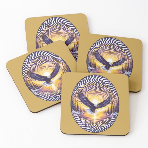 Item preview, Bald Eagle Over Snowy Alaskan Winter Scenery designed and sold by AlchemyColor.