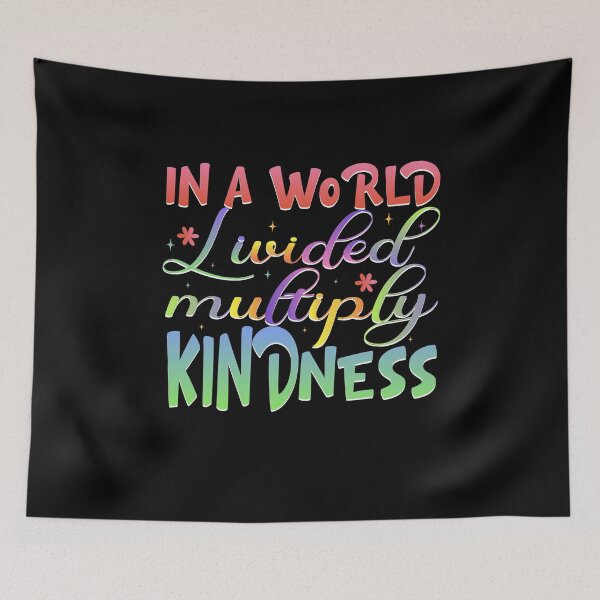 Item preview, Multiply Kindness Positive Message Rainbow Gradient Typography Design designed and sold by Nocturnal-Vines.