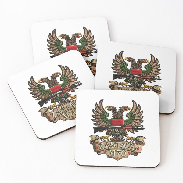 Artikelvorschau, Zastava M70 AK Faux Embroidery Patch ZPAP Serbian Eagle Sticker entworfen und verkauft von GeniePixel.