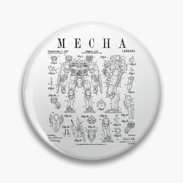 Item preview, Mecha Mech Robot Vintage Patent Funny Science Fiction designed and sold by GrandeDuc.