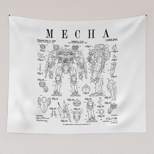 Item preview, Mecha Mech Robot Vintage Patent Funny Science Fiction designed and sold by GrandeDuc.