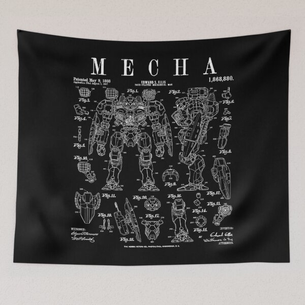 Item preview, Mecha Mech Robot Vintage Patent Funny Science Fiction designed and sold by GrandeDuc.