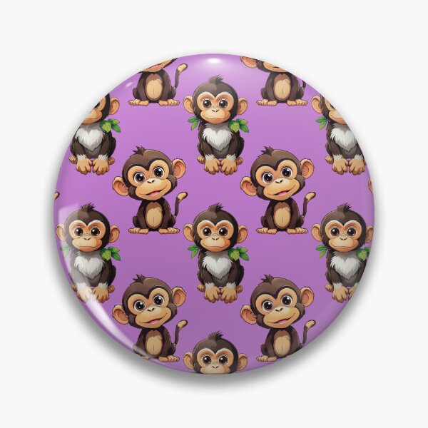 Item preview, Cute Little Monkeys Pattern Design - Purple  designed and sold by PatternTitan.