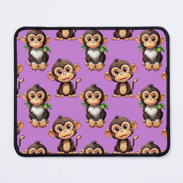 Item preview, Cute Little Monkeys Pattern Design - Purple  designed and sold by PatternTitan.