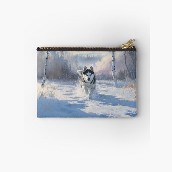 Item preview, A Siberian Husky dashing through fresh snow, Dogs in Motion designed and sold by CDC40.