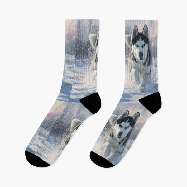 Item preview, A Siberian Husky dashing through fresh snow, Dogs in Motion designed and sold by CDC40.