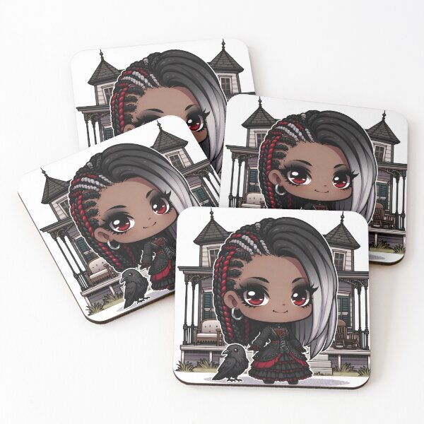 Item preview, Chibi Goth Girl and Raven designed and sold by My3LittleBirds.