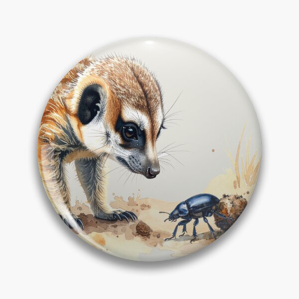 Item preview, Desert lovers, meerkats observe dung beetles designed and sold by LiskoDesign.