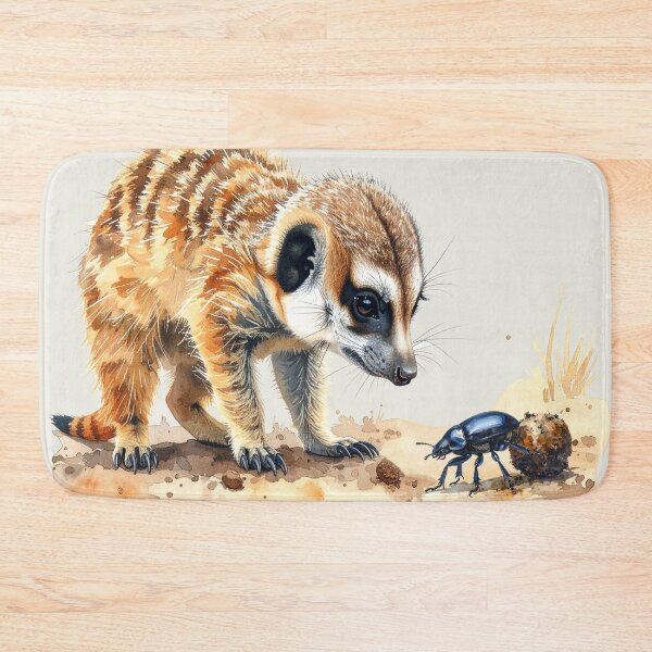 Item preview, Desert lovers, meerkats observe dung beetles designed and sold by LiskoDesign.