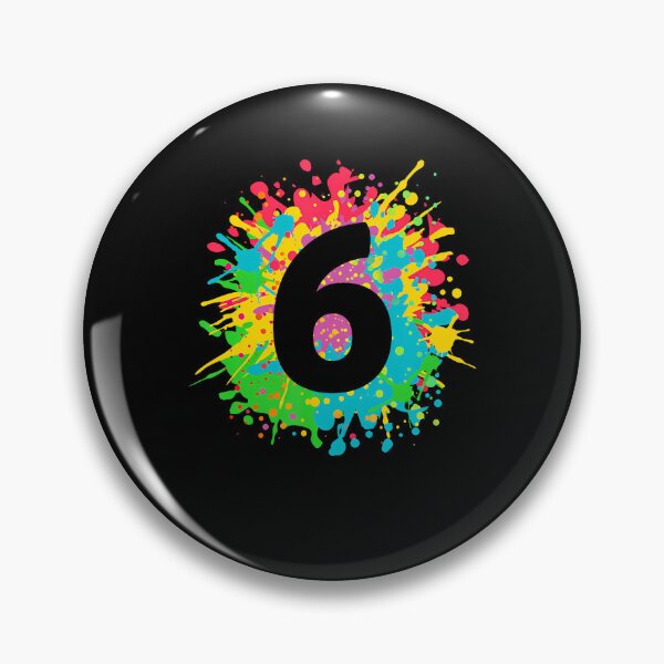 Item preview, 6Th Birthday 	 For Girls Boys. 6 Paint Splashes Tee. designed and sold by TysonLangosh.
