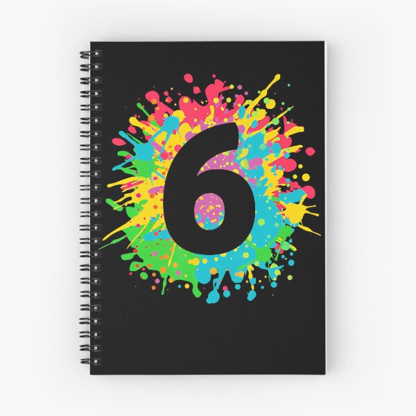 Item preview, 6Th Birthday 	 For Girls Boys. 6 Paint Splashes Tee. designed and sold by TysonLangosh.