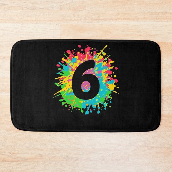Item preview, 6Th Birthday 	 For Girls Boys. 6 Paint Splashes Tee. designed and sold by TysonLangosh.