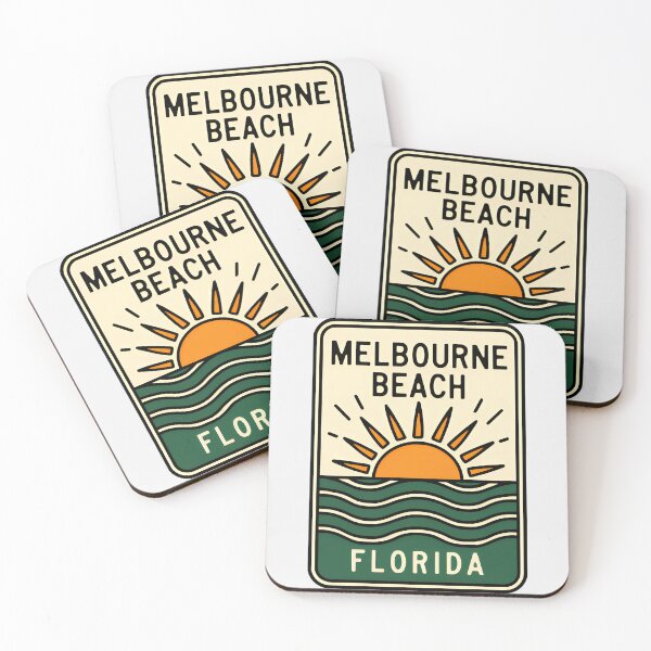 Item preview, Melbourne Beach Florida - Sign designed and sold by TheOldMittenIllustrated.