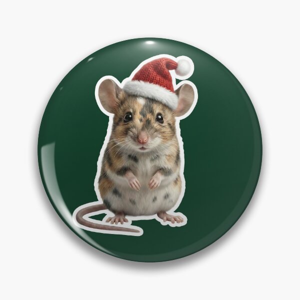 Item preview, Cute mouse with a big Christmas hat designed and sold by DAGHO.