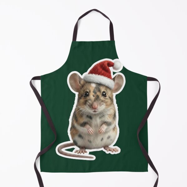 Item preview, Cute mouse with a big Christmas hat designed and sold by DAGHO.