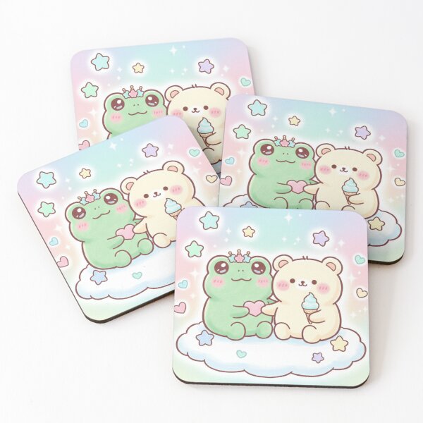Item preview, Koko + Pudding Friendship | Kawaii Frog & Bear Digital Art | Pastel Cute Chibi Characters | KokoNPudding Original designed and sold by KokoNPudding.