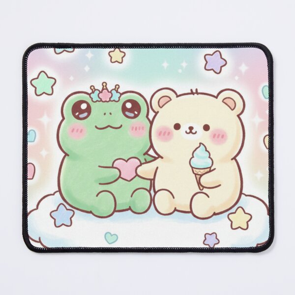 Item preview, Koko + Pudding Friendship | Kawaii Frog & Bear Digital Art | Pastel Cute Chibi Characters | KokoNPudding Original designed and sold by KokoNPudding.