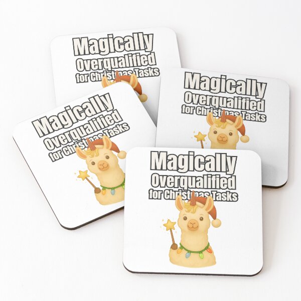Item preview, Magical Christmas Llama – Overqualified for Christmas Tasks designed and sold by SVALANART.