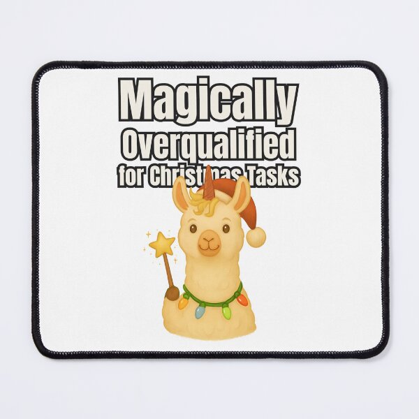Item preview, Magical Christmas Llama – Overqualified for Christmas Tasks designed and sold by SVALANART.
