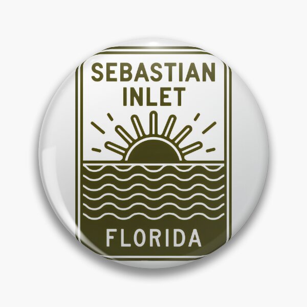 Item preview, Sebastian Inlet Beach Florida - Sign designed and sold by TheOldMittenIllustrated.
