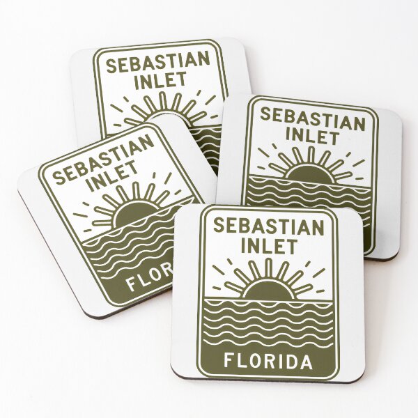 Item preview, Sebastian Inlet Beach Florida - Sign designed and sold by TheOldMittenIllustrated.