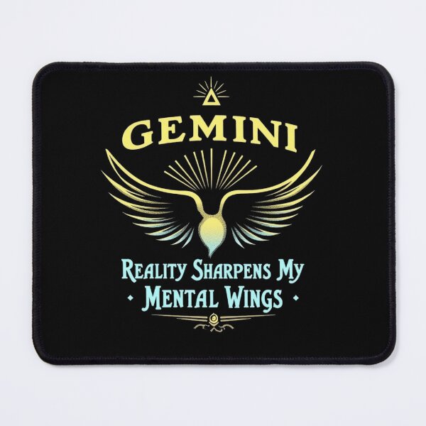 Item preview, Gemini “Reality Sharpens My Mental Wings” — Air Sign Insight & Celestial Dual-Mind Design designed and sold by YNTF | Why Not Think Free.