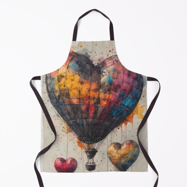 Item preview, Heart-shaped hot air balloons in watercolor style designed and sold by Mianku | Für das Leben.