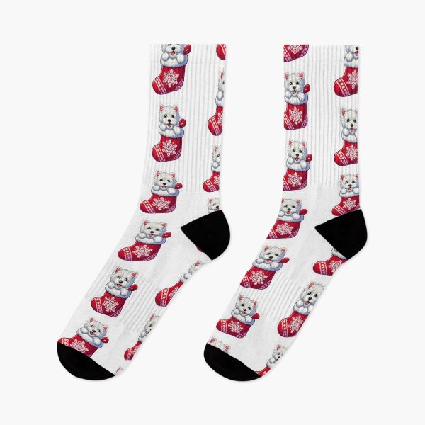 Item preview, Cute Westie Puppy in Christmas Stocking designed and sold by GREENZ0NE.