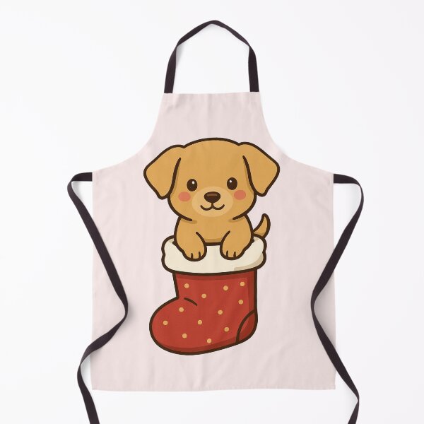 Item preview, Christmas Stocking Pup – Cute Cozy Dog Illustration designed and sold by dogmomtees.