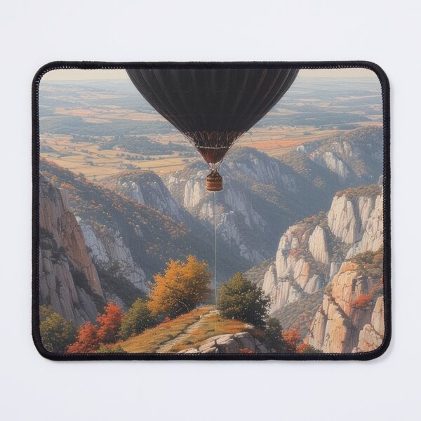 Item preview, Black balloon over picturesque mountain landscape designed and sold by Mianku | Für das Leben.