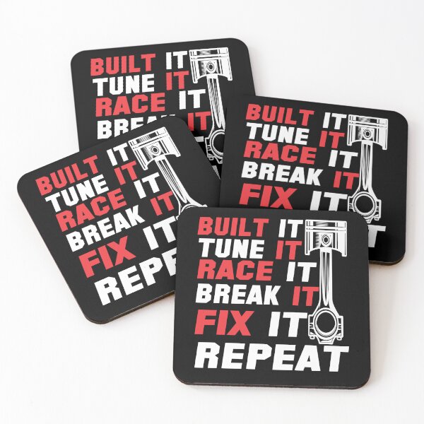 Item preview, Built Tune Race Break Fix Repeat Piston Mechanic Automotive Quote designed and sold by Nocturnal-Vines.