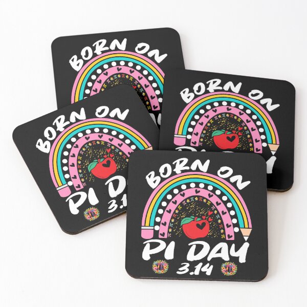 Item preview, Born on Pi Day March 14 Rainbow Apple Funny Math Birthday designed and sold by Nocturnal-Vines.