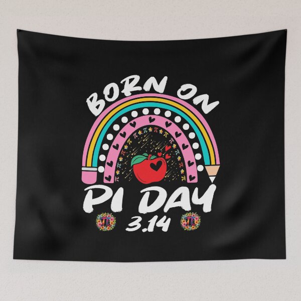 Item preview, Born on Pi Day March 14 Rainbow Apple Funny Math Birthday designed and sold by Nocturnal-Vines.