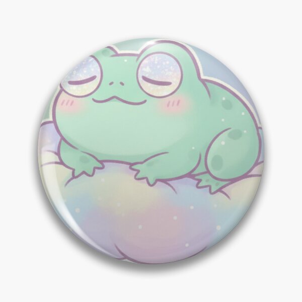 Item preview, Koko Frog Dreaming | Pastel Mint Frog Digital Art | Sleeping Kawaii Chibi Character | KokoNPudding Original designed and sold by KokoNPudding.