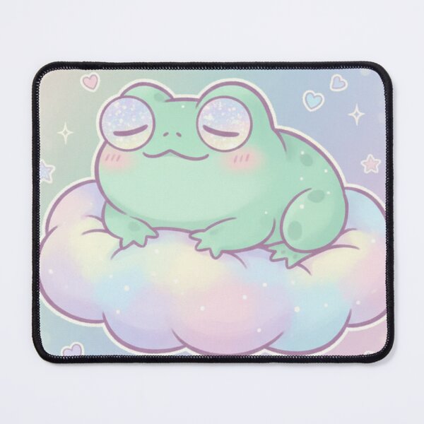 Item preview, Koko Frog Dreaming | Pastel Mint Frog Digital Art | Sleeping Kawaii Chibi Character | KokoNPudding Original designed and sold by KokoNPudding.