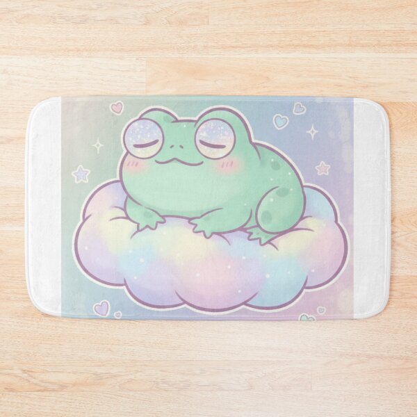 Item preview, Koko Frog Dreaming | Pastel Mint Frog Digital Art | Sleeping Kawaii Chibi Character | KokoNPudding Original designed and sold by KokoNPudding.